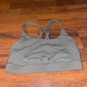 Green/gray lulumeon energy bra